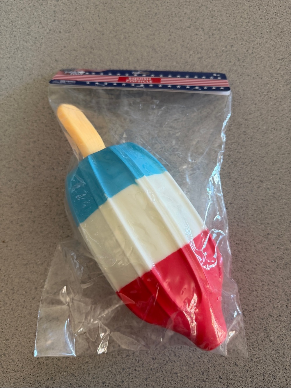 New Sunny Days Jumbo Squishy Red White Blue USA Popsicle Ice Pop Squeeze Toy 3+